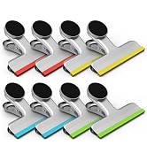 HOUSE AGAIN 8 Pack Chip Clips Bag Clips, Magnetic Bag Clip Covered with Silicone, Chip and Bag Cl...