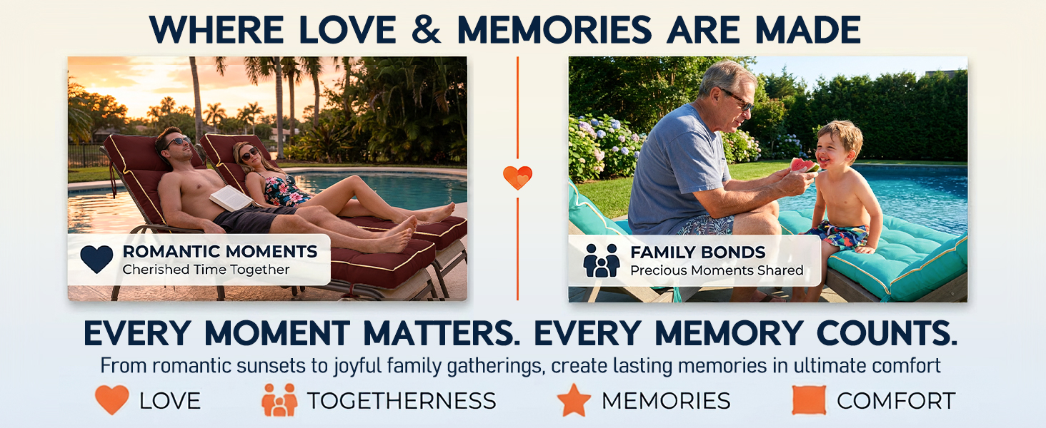 enjoy every moment with our outdoor chaise lounge cushion