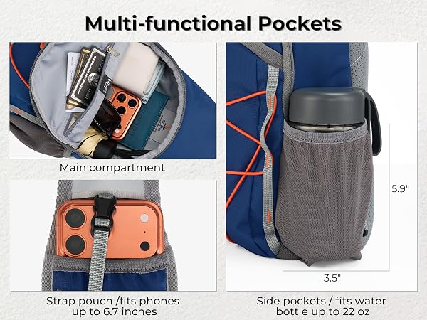 sling bag with water bottle pocket