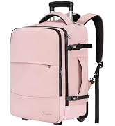 Taygeer Rolling Backpack for women, 17 inch Travel Laptop Backpack with Wheels & Shoe Pouch, Larg...