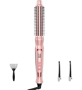 USHOW Heated Round Brush Curling Brush,Volumizing Thermal Brush 1 Inch Ceramic Tourmaline Heated ...