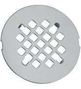 Chrome Plated Snap-in Shower Drain Cover Replacement, Welsan Stainless Steel 4-1/4" OD Round Show...