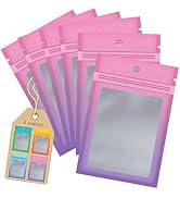 Funfery 100 Pieces Resealable Smell Proof Bags for Food Storage,Clear Cute Mylar Bags for Small B...