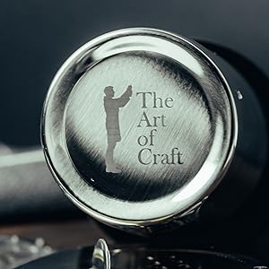 the art of craft logo on the bottom of a boston shaker tin