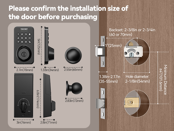keypad door lock with handle