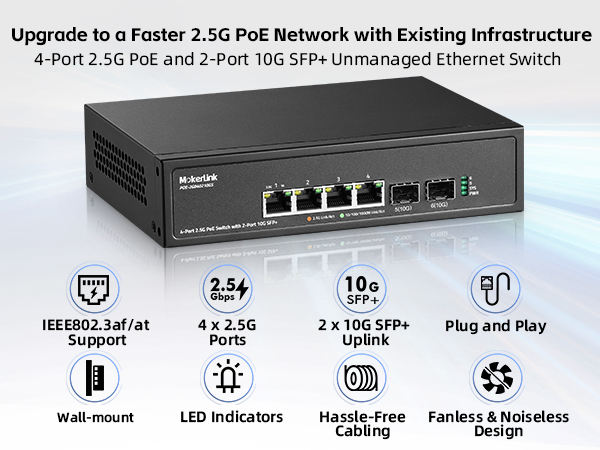 4-Port 2.5G PoE Etherent Switch