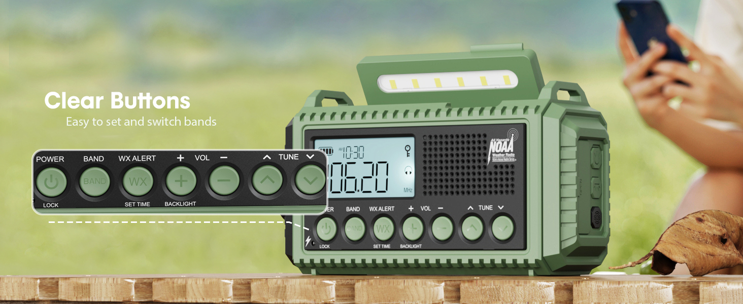 Easy to use emergency radio