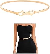 E-Clover Womens Fashion Metal Stretch Waist Skinny Belt Waistband