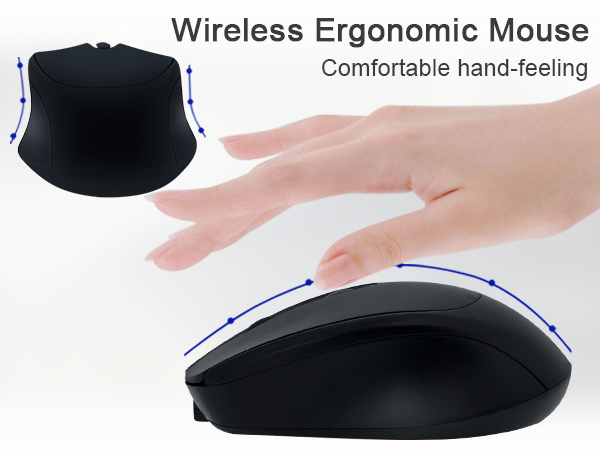 Wireless Ergonomic Mouse comfortable hand-feeling