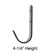 OTTFF 10 Pack Black Steel J Hook, 4-1/4