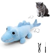 ZeLing HTL Interactive Cat Toys for Indoor Cats – Auto Moving Alligator with 360° Random Movement...
