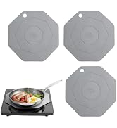 Silicone Induction Cooktop Mat (9.25inches) – Heat-Resistant & Scratch Protector for Magnetic Sto...