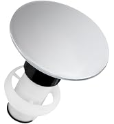 972098A Drain Stopper Polished Chrome Sink Stopper, Drain Sink Plug Part Push & Seal Drain Stoppe...
