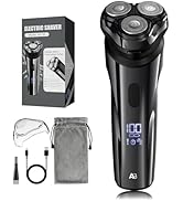 ABGAB Electric Shaver, Rechargeable Shaver for Men,4D Flexible Floating Head, IPX7 Waterproof Wet...