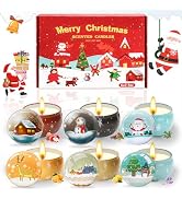 Christmas Scented Candle Gift 6 Pack, Christmas Candles for Home Scented, 100% Natural Soy Wax Lo...