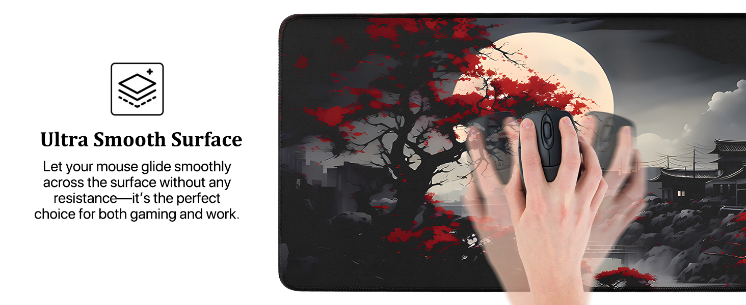 Mouse pad with an ultra-smooth surface