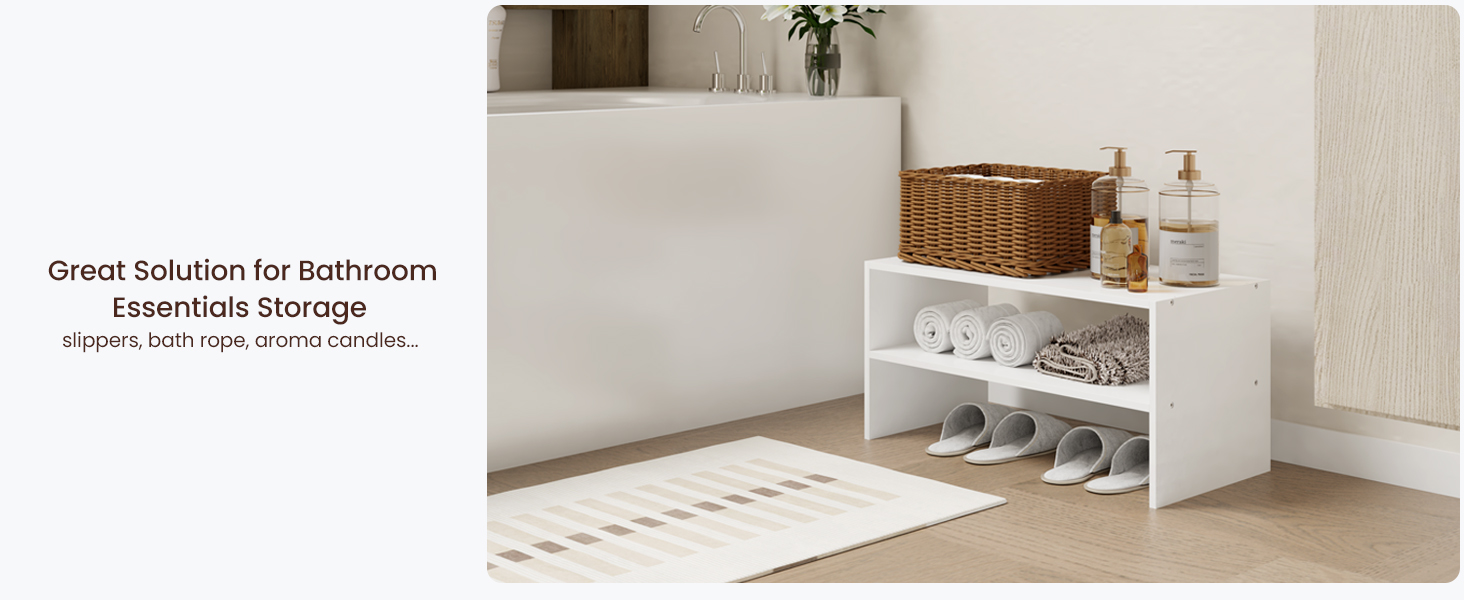bathroom essentials organizer shelf