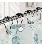 Bathway Shower Curtain Rings, Shower Curtain Hooks Black Shower Rings for Curtain Rust Proof, Sho...
