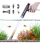 SEAOURA Aquarium Siphon Pump Gravel Cleaner, Fish Tank Vacuum Gravels Cleaning Kit, Manual Water ...