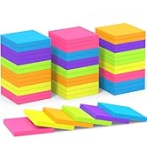 Sticky Notes 3x3 Inch (48 Pads) Bright Colors Self-Stick Memo Pads, Thick Paper Easy to Stick & R...
