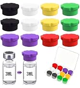 IOGOG 12 Pack Silicone Vial Caps Covers – Reusable Leak-Proof 3ml Vial Caps, Clean-Protective Was...