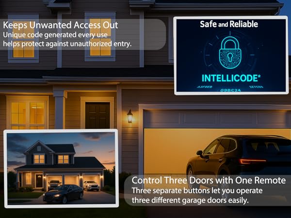 3-Door Control with Rolling Code Security