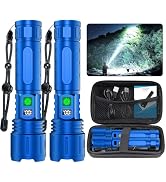 Rechargeable Tactical Flashlights High Lumens - 1500 Meters Long Beam Super Bright LED Flash Ligh...