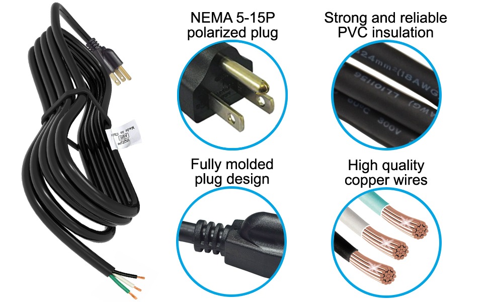 HQRP Power Cord