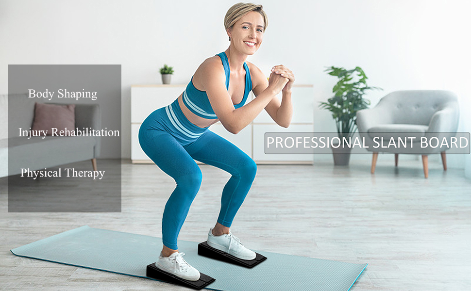 Slant Board for Calf Stretching, 5 Adjustable Angles Foot Stretcher for Physical Therapy