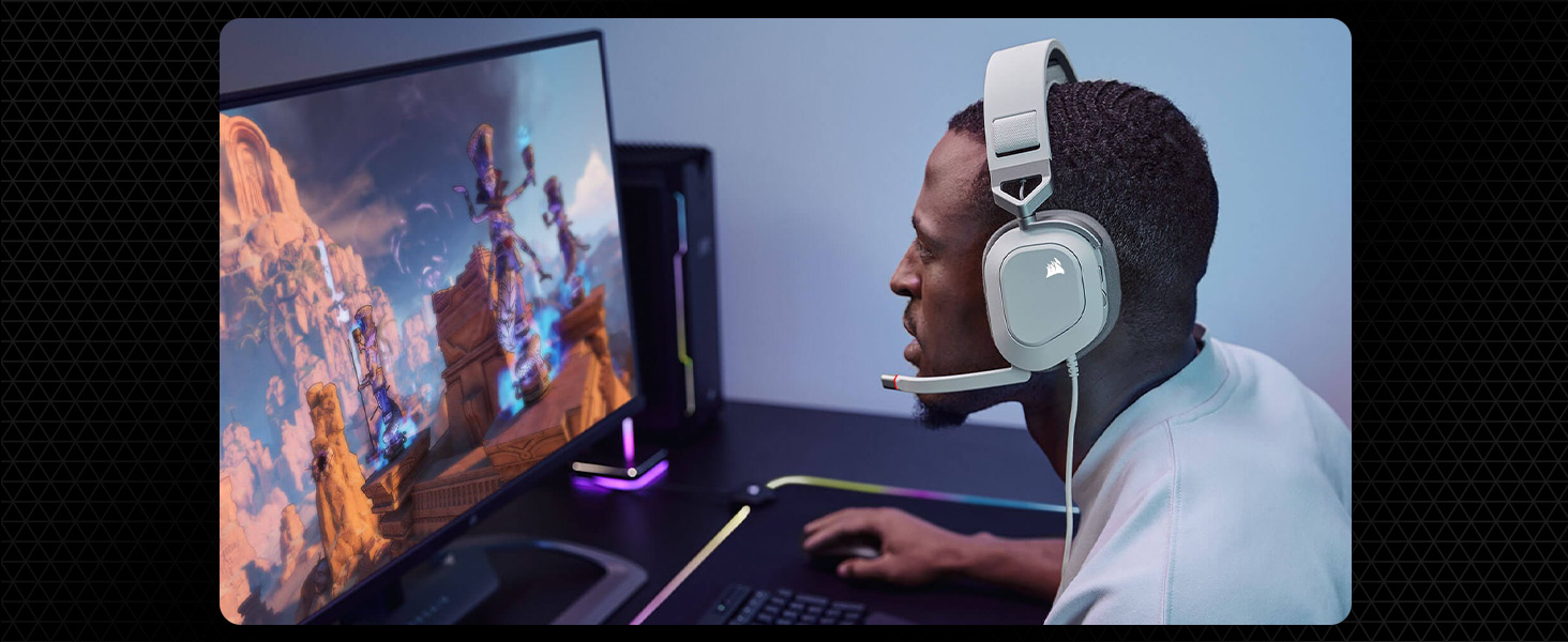 gaming headset, streaming headset, esports headset, white headset