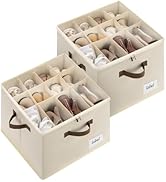 Cupic Cupid Shoe Organizer, Fits up to 16 Pairs, Shoe Cubby Storage Containers for Closet with Cl...