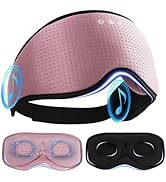 ZHENYEMEI 3D Sleep Mask with Bluetooth Headphones 2-in-1, Timing Sleeping Headphones for Side Sle...