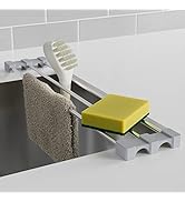 Tomorotec Sponge Brush Dish Rag Holder Multifunctional Telescopic Sink Rack for Bottle and Brushe...