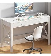 ChooChoo Computer Desk Study for Home Office, Modern Simple 40 Inches Desk with Drawers, Makeup V...