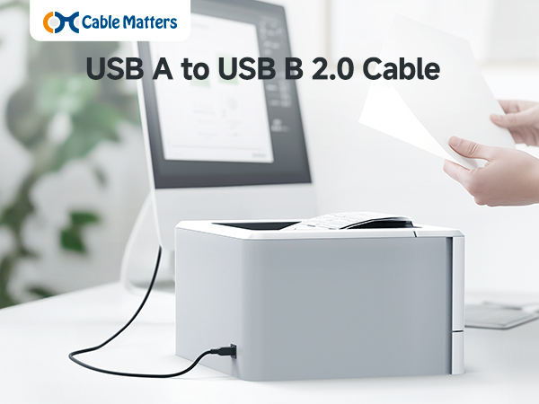 Cable Matters High-Speed USB 2.0 Printer Cable for Reliable Data Transfer