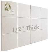 Large Cork Board for Office Wall Decor,48"x36"-12 Pack Felt Wall Tiles with Safe Removable Adhesi...
