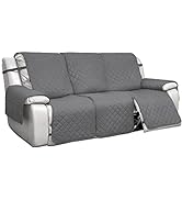PureFit Water Resistant Reversible Sofa Covers for Reclining Sofa - Non Slip Split Recliner Couch...