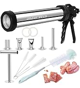 2.1 LB Professional 304 Stainless Steel Jerky Gun Kits, Sausage Stuffer, Jerky Maker, Jerky Shoot...