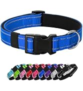 PenSeepet Reflective Dog Collar Padded with Soft Neoprene Breathable Quick Release Basic Dog Coll...