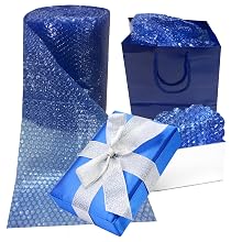 bubble wrap small cushioning fragile breakable padding moving wrapping packing wrap gifts blue