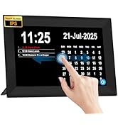TIXINPO 10.1" Touchscreen Digital Calendar Alarm Clock, Dementia Clocks for Seniors Extra Large D...