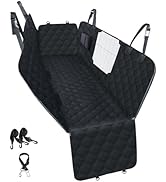 PETICON Dog Car Seat Cover with Mesh Window, 100% Waterproof Pet Seat Cover for Back Seat, Scratc...
