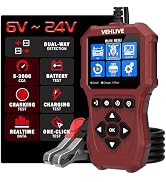 Car Battery Tester 6V 12V 24V with Lithium Battery Testing, BT911 5-3000CCA Automotive 12V&24V Du...