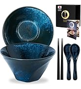 HIBINO Nejiri Ramen Bowl 6pc Set – Indigo