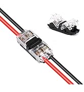 Low Voltage Wire Connectors, TYUMEN 12pcs 2 Pin 2 Way Universal Compact Wire I Shape Terminals, N...