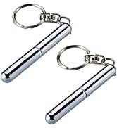 BWESOO 2Pcs Retractable mini pen made of stainless steel Metal Tool Pen Retractable pocket pen ke...