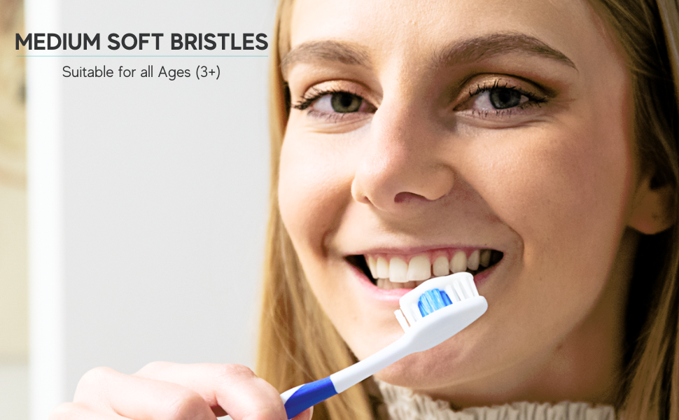 Bulk Toothbrushes with Cover Caps, Individually Wrapped Disposable Travel Toothbrush