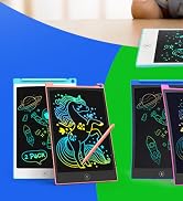 TECJOE LCD Writing Tablet, 8.5 Inch 2 Pack Colorful Doodle Board Drawing Tablet for Kids, Kids Tr...