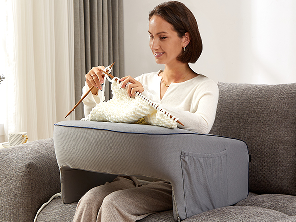 lap pillow for crocheting support