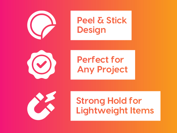 Peel and stick design no tools no mess, lightweigh perfect for any projects for classrooms